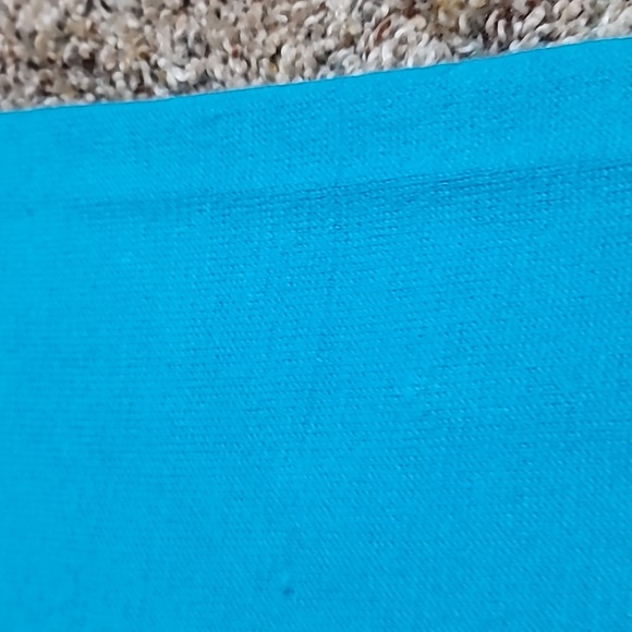 Allison Daly Lg blue-green soft short sleeve pullover sweater rolled collar - Picture 6 of 6